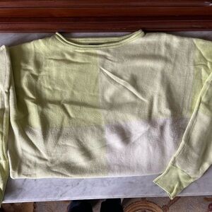 Tahari Two-Tone Sweater - Light Green and Cream